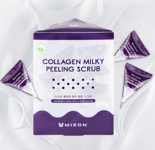 Пилинг скраб с коллагеном Mizon Collagen Milky Peeling Scrub