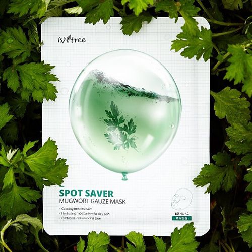 Марлевая маска с экстрактом полыни IsNtree Spot Saver Mugwort Gauze Mask