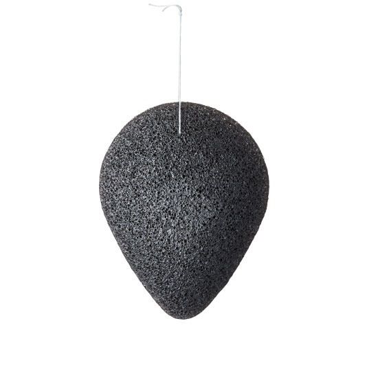 Спонж-конняку с древесным углём PURITO Bamboo Charcoal Konjac Sponge 